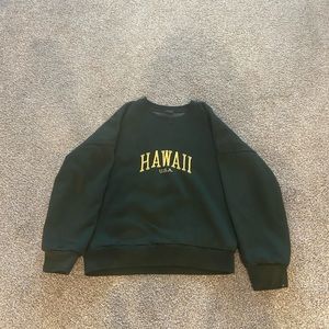 john galt brandy melville green hawaii usa sweatshirt